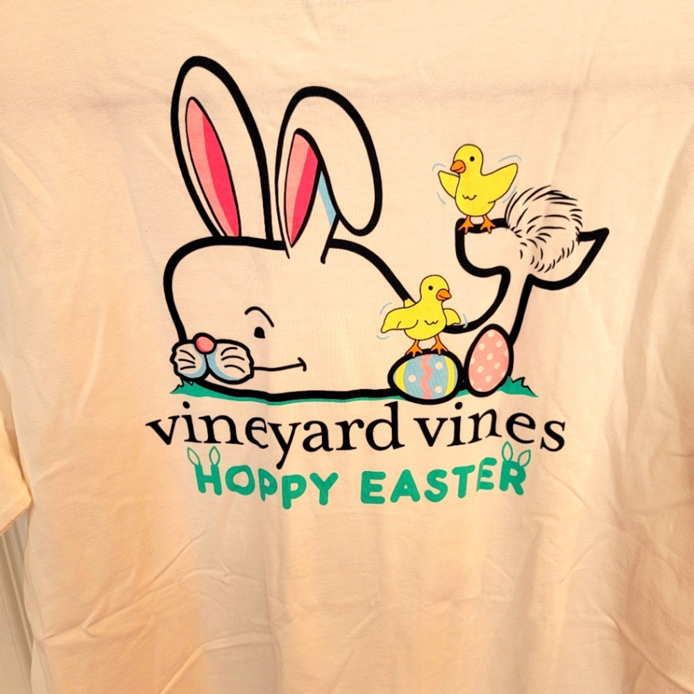 Vineyard Vines Cream Hoppy Easter Bunny Tee